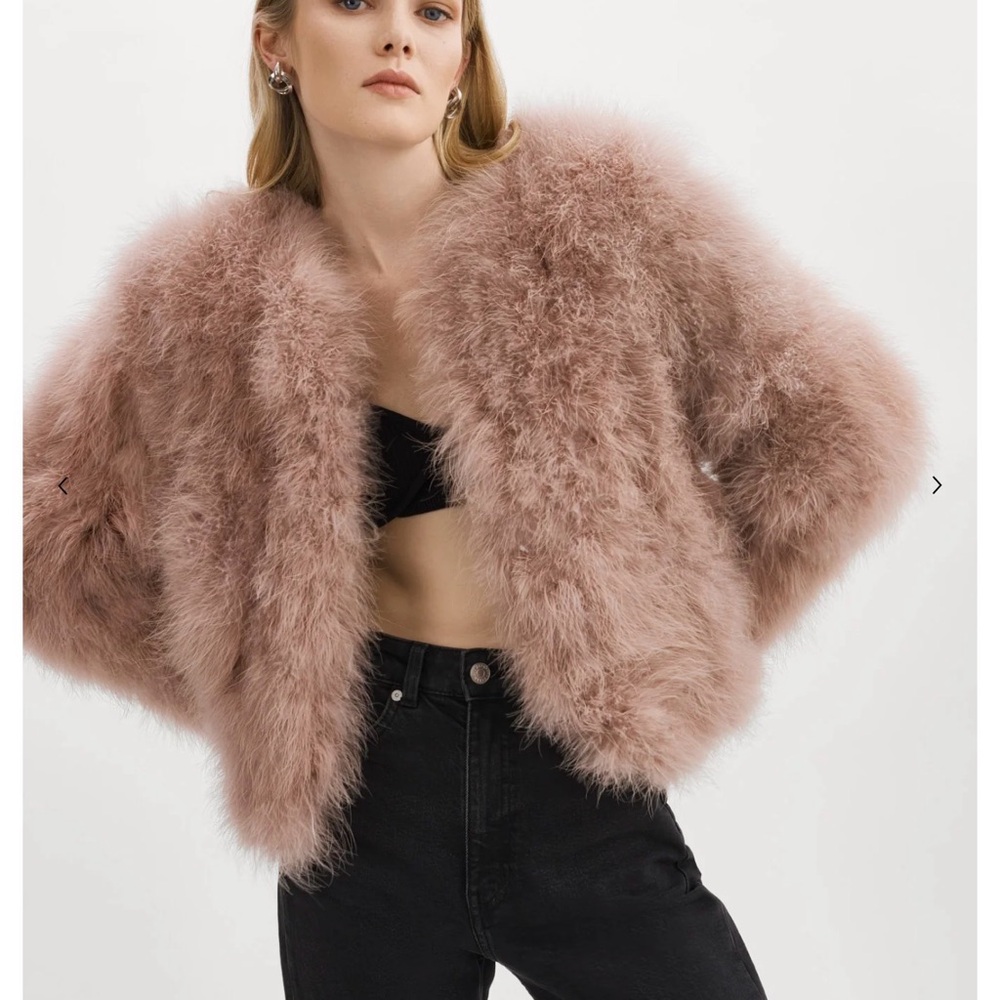 Lamarque DUSTY ROSE DEORA Teddy Jacket fur jacket